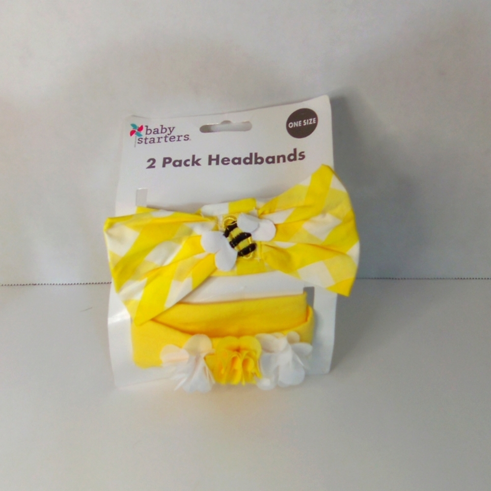 Baby Starters Bumblebee Baby Headbands Set of 2 Never Used